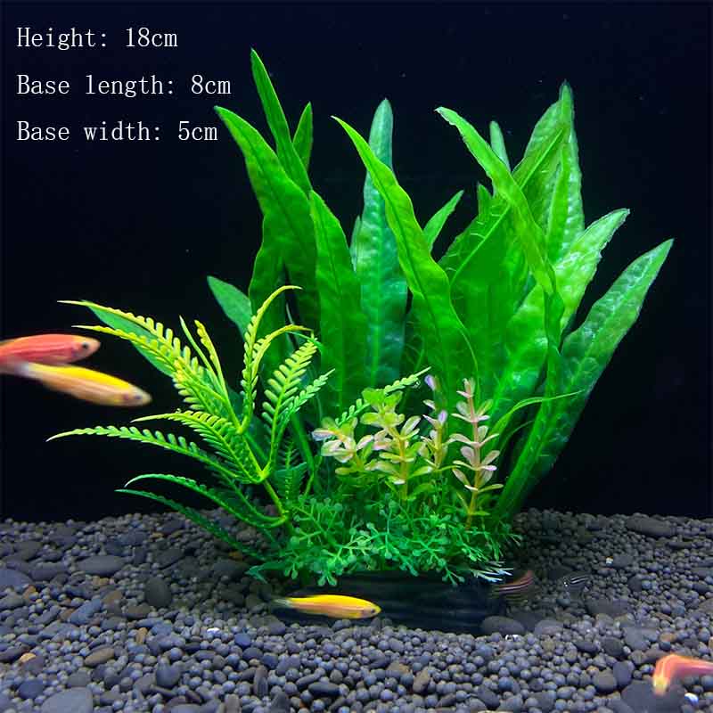 Künstliche Unterwasser-Pflanzen aus Kunststoff für Aquarien, Aquarien, gefälschte Sträucher, grünes Wasser, Gras, Betrachtungssimulation, Dekoration