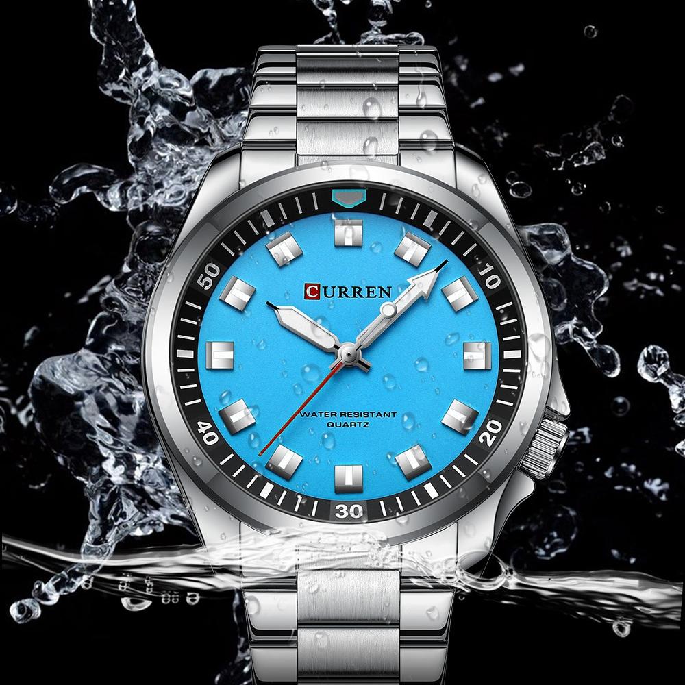 Luxury Watch Business Waterproof Male Clock Luminous Stainless Steel Quartz Men Watch