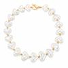 European and American style niche heart-shaped necklace, versatile woven pearl feeling OT collarbone chain niche women's necklace
