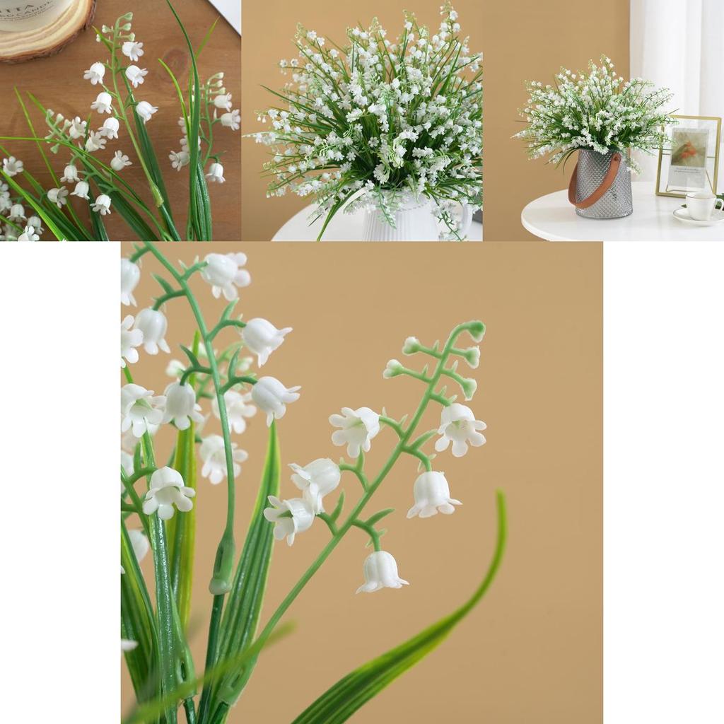 Convallaria Majalis Of The Valley Artificial Flowers Bouquet For Home Office Greenery
