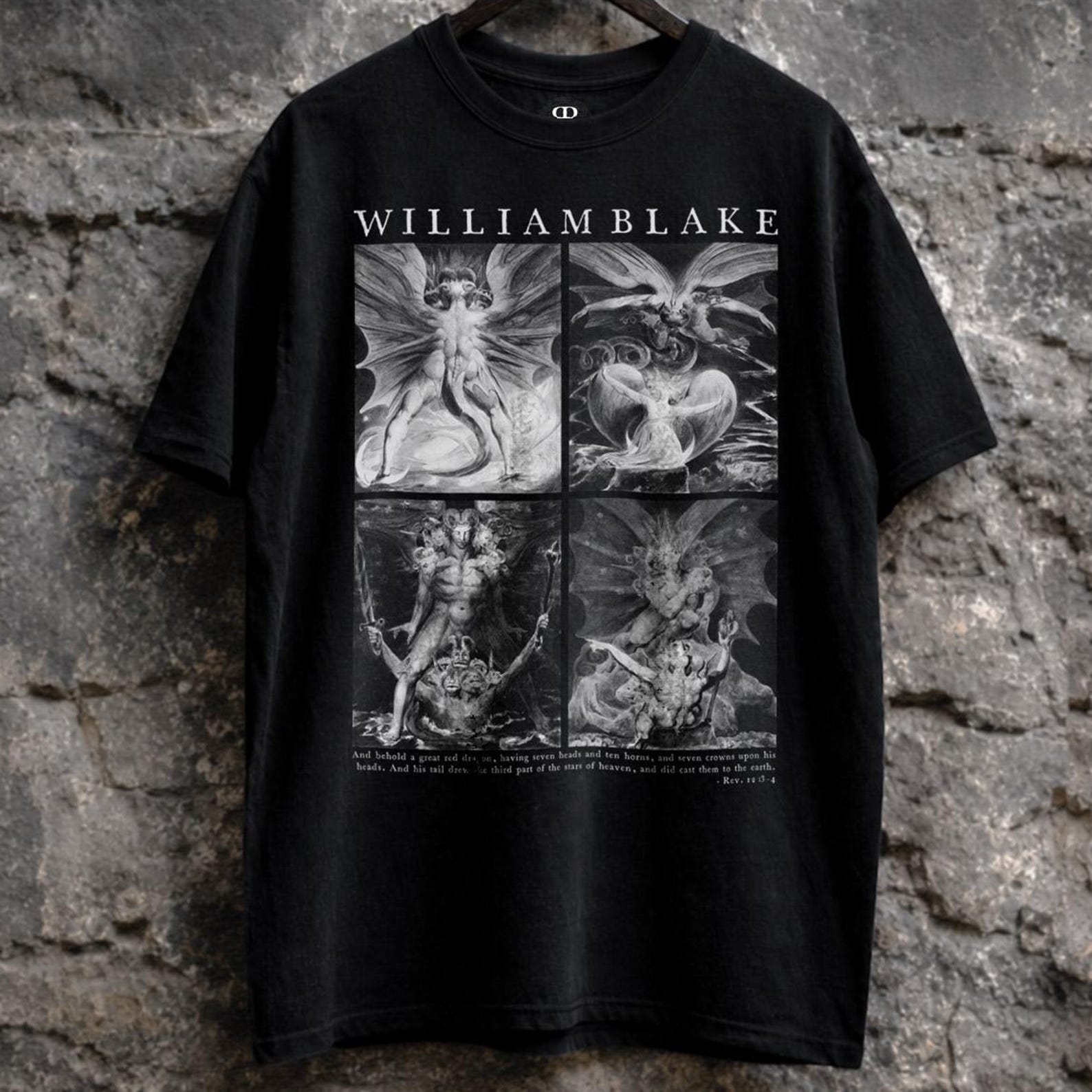 William Blake Shirt - Great Red Dragon Book of Revelation Graphic Tee XL