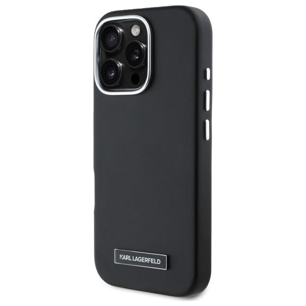 Karl Lagerfeld Klhmp16Lpgmsrpk Iphone 16 Pro 6.3 Czarny/Black Hardcase Fw Metal Plate Magsafe