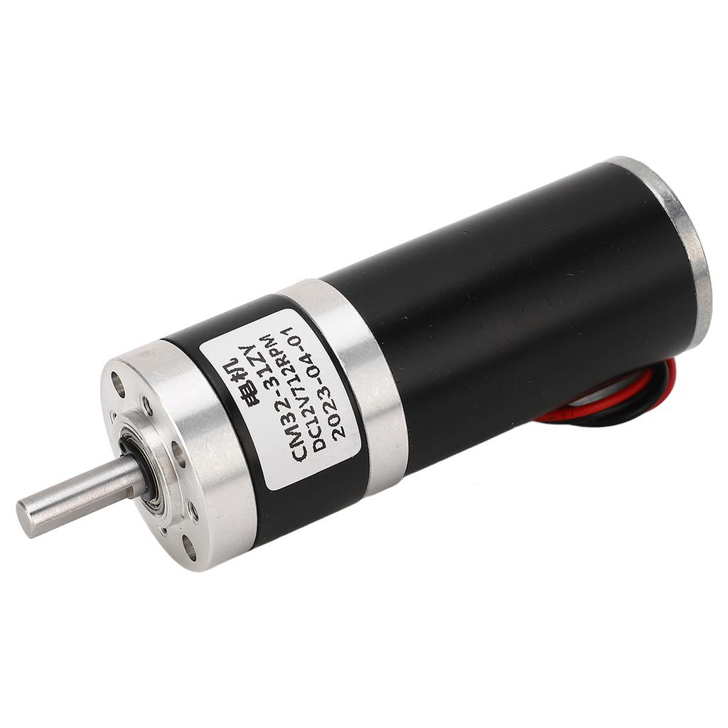 DC Gear Motor 712RPM D Shaft Aluminum Alloy Copper Coil High Torsion Low Noise Speed Reduction Motor DC12V