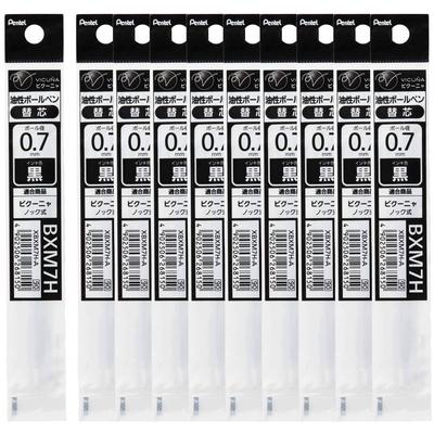 PENTEL Vicuna Ballpoint Pen 10 Pieces Refill, 0.7mm, XBXM7H-A, Black,