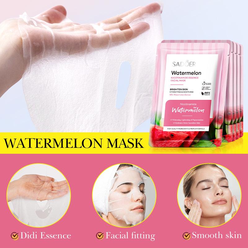 3pcs Watermelon Niacinamide Essence Mask 25ml Hydrating Moisturizing Mask Skin Care Products