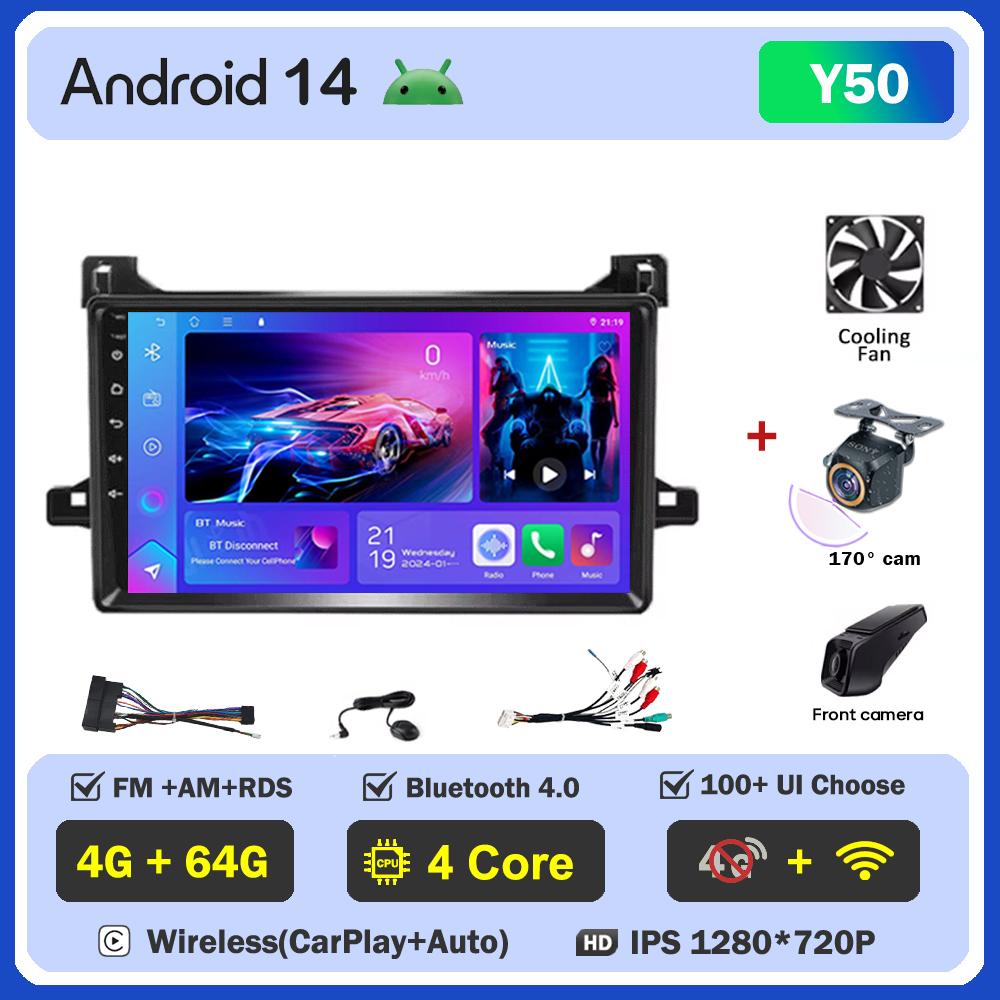 Car Multimedia Player For Toyota Prius XW50 2015 2016 2017-2020 Android 14 Intelligent Car Systems Mirror Link GPS Navigation