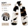 Leopard Print Faux Fur Scarf Double-Sided Long Scarf New Neck Scarf  Women Girl