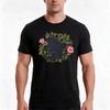 Raven And Roses Tshirt Summer Casual Cotton Tee Oversized Streetwear Tops Vintage Graphic Print Loose Fit Short Sleeve