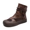 Retro cool boots spring and summer new hollow breathable mesh boots rear zipper thick sole fashion mesh sandals