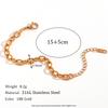 18K Gold Plated Silver Color Stainless Steel 7mm Oval Link Chain Chunky Choker Necklaces Long Link Chain Bracelet Anklets