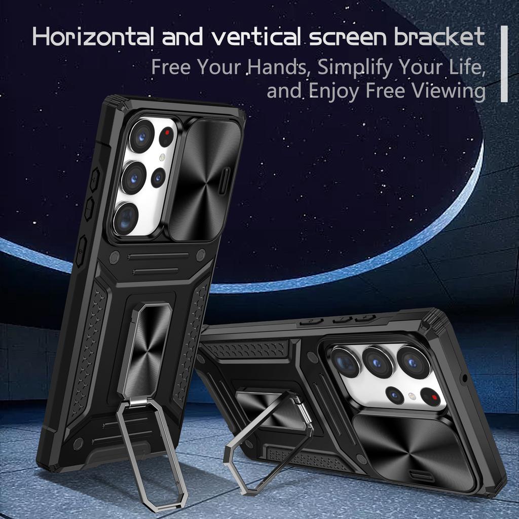 Applicable to Samsung S25ultra Phantom King Kong mobile phone case A55 push window A36 bracket S24FE anti-drop protective case
