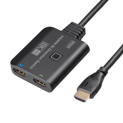 SANWA SUPPLY 8K HDMI Switch Output or 1 (2 Inputs/1 Input/2 Outputs) SW-HDR8K21BD