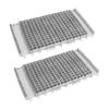 Pool Maintenance Replacement Part Set for Cleaner Repair, 2 Piece Gray Ribbed Panels with Edge Mounts, Molded Plastic Structure for Worn Part
