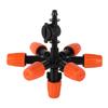 Orange Adjustable Atomizing Nozzle Kit 4/5/6/7-Heads Micro-Sprayer 4/7mm Hose Ground Rod Anti-drip Device Micro-Sprinkler 10Sets