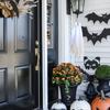 Yousheng Halloweenská závěsná dekorace duch Dynamický hororový efekt Snadná instalace Svítící závěsný duch Vnitřní venkovní ozdoba