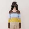 KOMPASU Women's Merino Wool Striped Knit Sweater