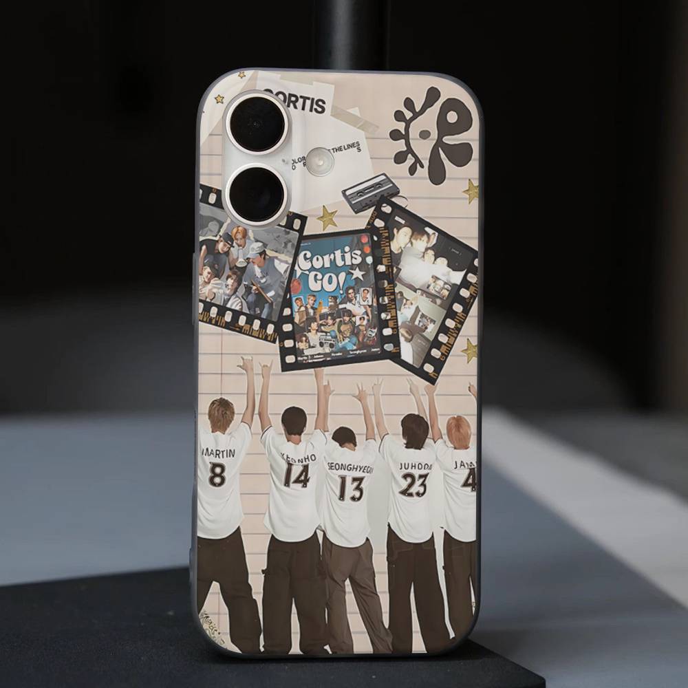 Kpop Music C-CORTIS Corrugated Stripe Phone Case For IPhone 17 16 15 14 13 12 11 Pro Max Plus Pro Shockproof Cover iPhone 16 plus