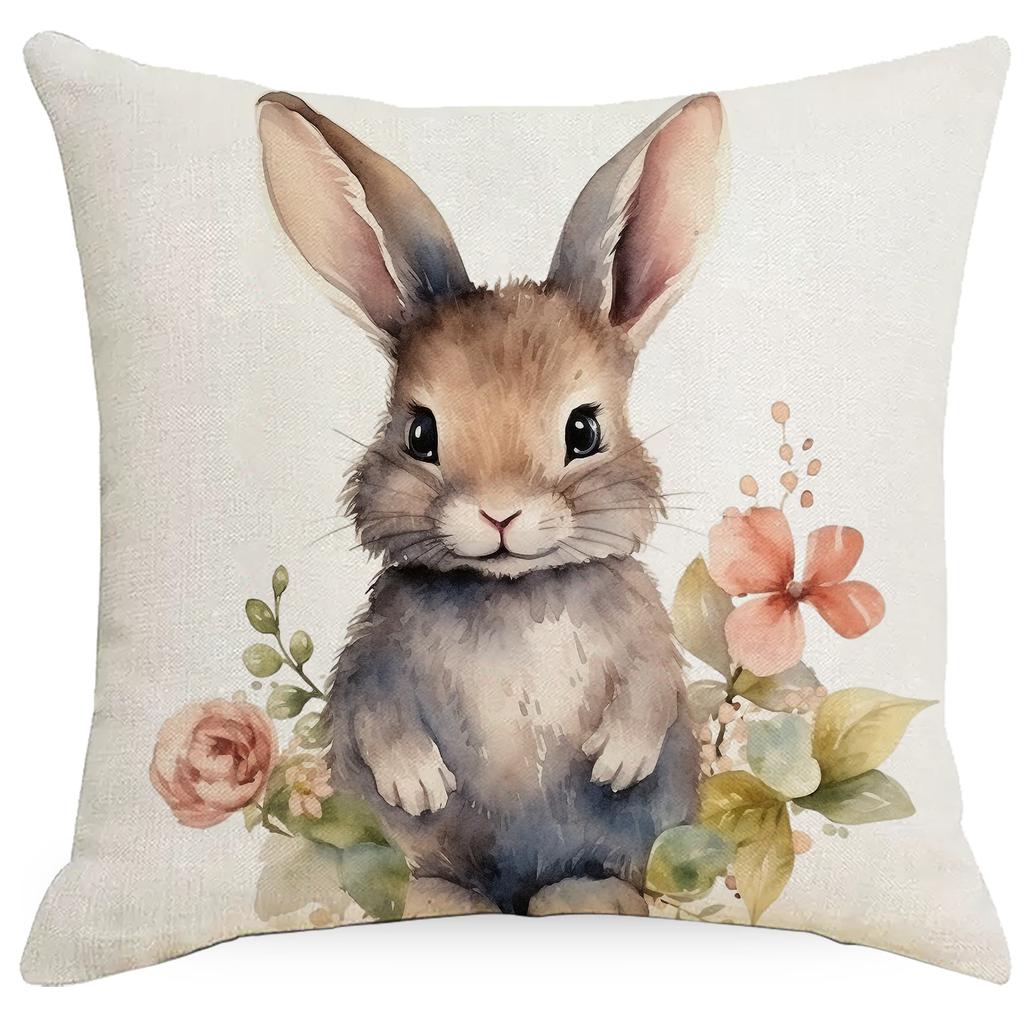 New Easter Bunny Easter Egg Sofa Decorative Pillow Cushion Cover
