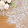 White Lace Floral Tablecloth Vintage Round Wedding Reception Table Cover Rustic Farmhouse Bridal Shower Party Home Dining Decor