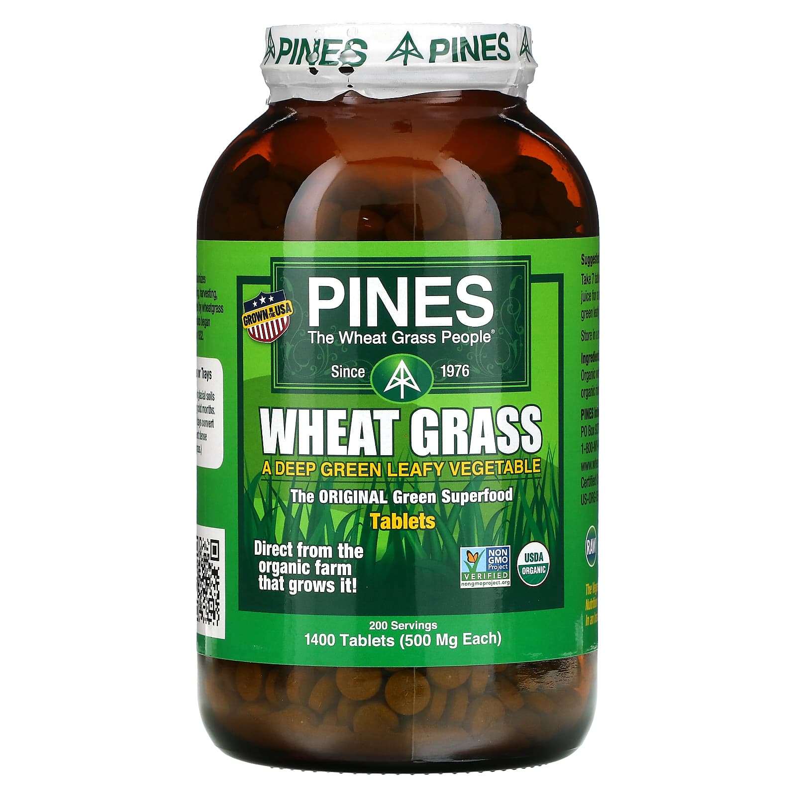 

Wheatgrass, 500Mg, 1,400 Tablets