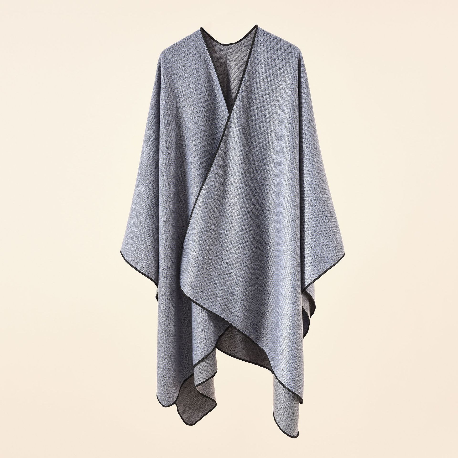 

Теплая шаль из искусственного кашемира в полоску с цветочным принтом в тон для путешествий и игр