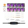 18 tums Ring Light med Stativ & Telefonhållare - Dimbar LED-bordslampa för Smink, Videor & Livestreaming