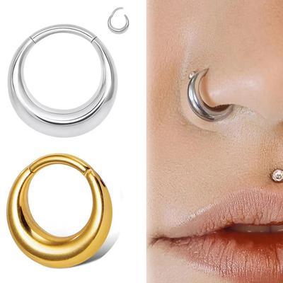 Segment Knorpel Nasenring Schmuckstück Anpassbar Chirurgischer Stahl Nasenring Nasenringe Stilvolles Nasenclip Accessoire
