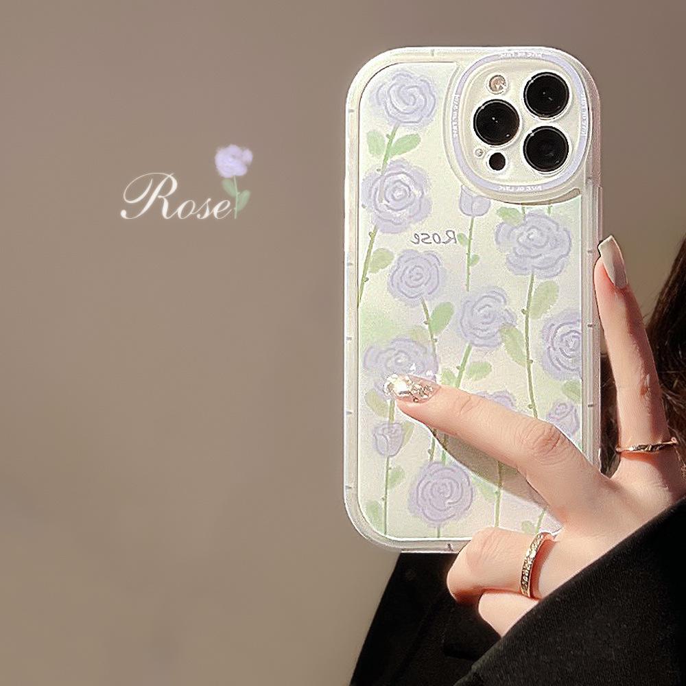 Strawberry Flower 16 Suitable for Iphone15pro Max Apple 11 Mobile Phone Case 14 Women Xr Protection Set