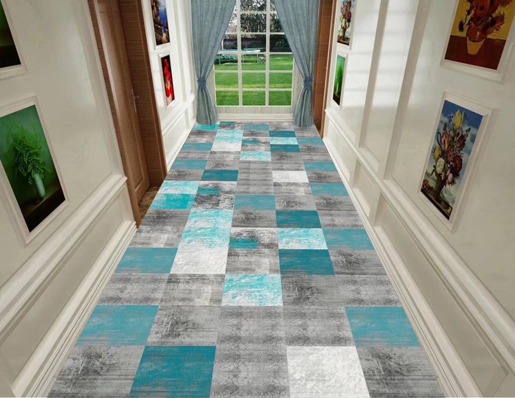 Modern Runner Long Corridor Carpets Washable Luxury Hallway Decor Home Floor Mats Entryway Rug
