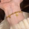 Real Gold Light Luxury Design Horse Zodiac Sign Will Make You Rich Soon Bracelet Ring