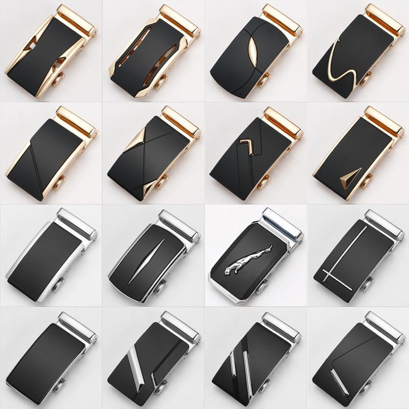 Mens Fashionable 35cm Automatic Buckle Waist Belt Durable Metal Design For Business Casual Or