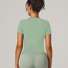 Schnelltrocknendes atmungsaktives Yoga-Top: Hautfreundliches Kurzarm-Slim-Fit für Fitness & Laufen