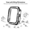Glass+Watch Cover for Apple Watch 49mm 45mm 44mm 41mm 38mm 40mm Bling Case Diamond Bumper Protector for iwatchSE 8 9 7 6 5 4 3 2