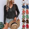 Women S Long Sleeve Button T Shirt Casual Street Style