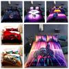 3D Motorcycle Bedding Set Boys Men Down Duvet Covers Pillowcases 2/3pc Teens Gift Soft Ultra-fine Fiber Cover Home Textile