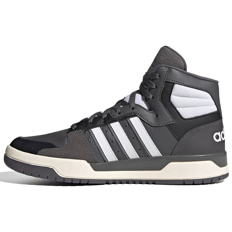 

Adidas Neo Entrap Mid Leather Basketball Style High-Top Sneakers Men Sneakers Gray White FW3453 41⅓