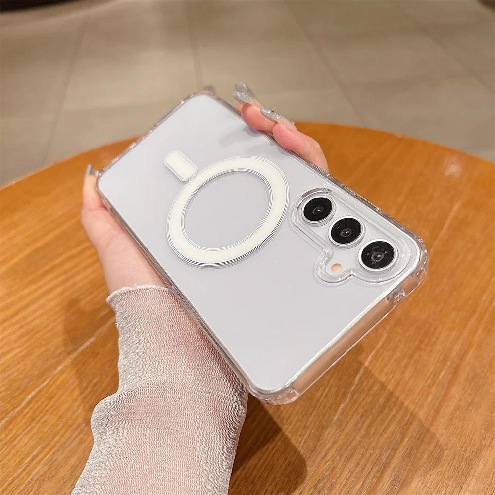 

For Samsung Galaxy A17 A07 A05 A06 A16 A15 A26 A35 A36 A54 A55 A56 Note 20 10+ For Magsafe Magnetic Wireless Charging Phone Case Galaxy Note10