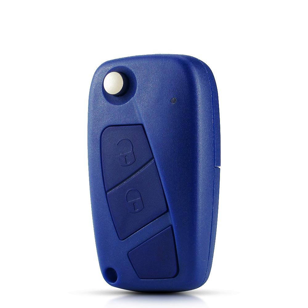 KEYYOU Flip 3 Button Car Key Shell For Fiat 500 Punto Stilo Ducato Panda Doblo Bravo Folding Remote Control Key Case Uncut Blade