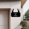 1 Stück personalisiertes Katzen-Metallschild Hausnummernschild Innen Außen Tür Garten Rasen Dekoration