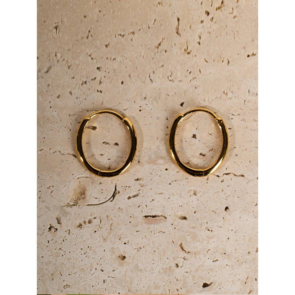 [Sv925] Oval One-Touch Earring