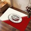 Brentford Football Print Crystal Velvet Rug, Comfortable Water Absorbent Non Slip Indoor Floor Carpet