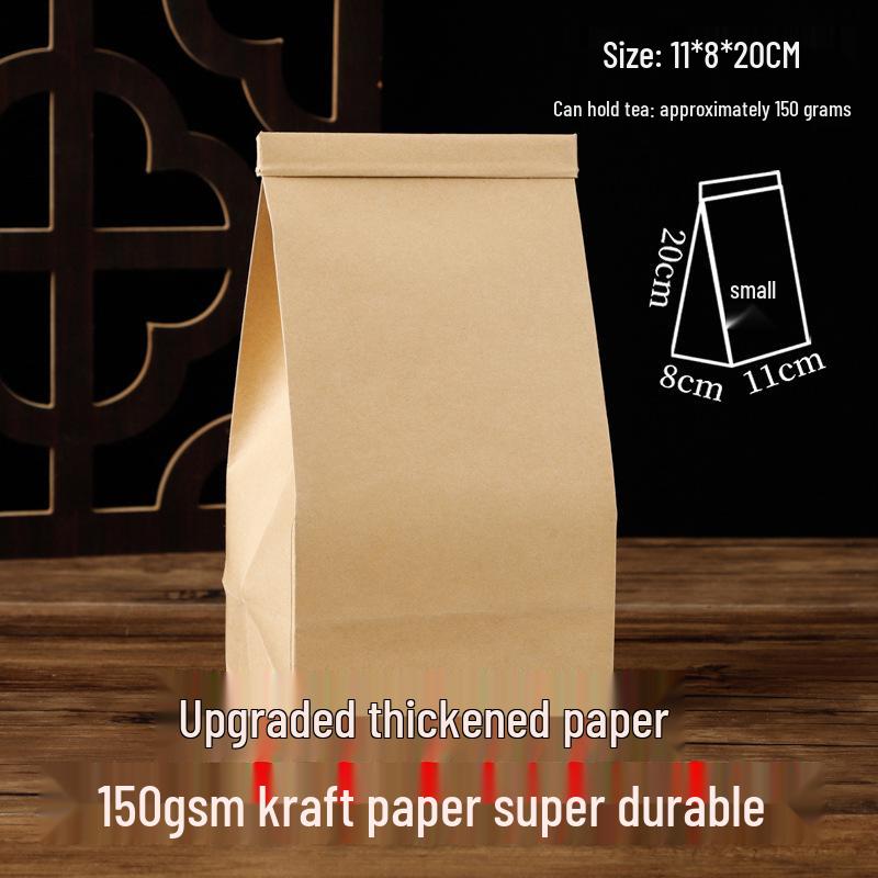 Custom Kraft Paper Tea Bag with Transparent Window and Self-Sealing Aluminum Foil Wire Seal