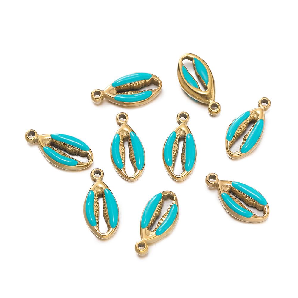 17MM Stainless Steel Shell Oil Drop Pendant Pendant DIY Earrings Bracelet Necklace Jewelry Accessories