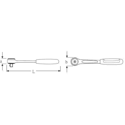 STAHLWILLE 3/8" Flex Ratchet 452QR