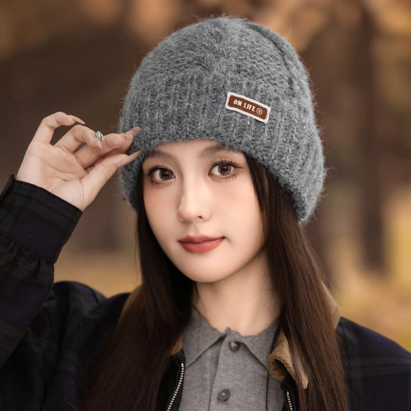 Autumn and Winter Outdoor Windproof Ear Protection Hat Fashion Thickened Warm Wool Hat Pullover Hat