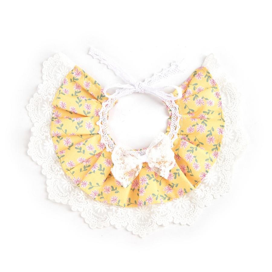 Lace Bow Floral Pet Bib Saliva Towel For Cat Dog Neck Scarf
