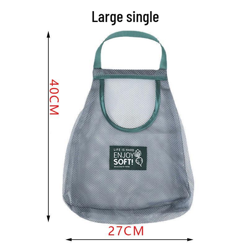 Portable Mesh Bag for Hanging Fruits & Vegetables, Breathable Net with Handle for Kitchen Use