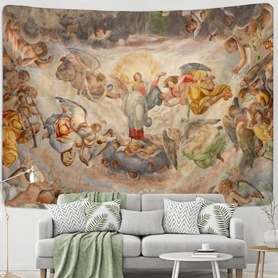 Vintage Angel Tapestry Wall Hanging Boho Tapiz Christian Psychedelic Witchcraft Mystery Classic Art Bedroom Home Decor
