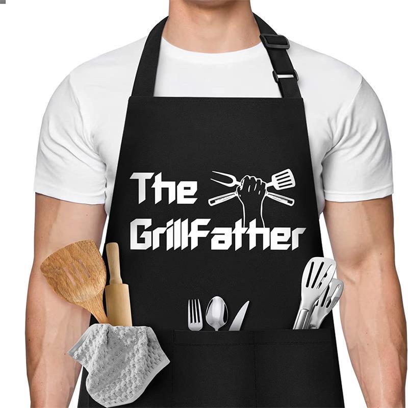 Polyester Neck-Hanging Apron for Kitchen, Barbecue, and Baking