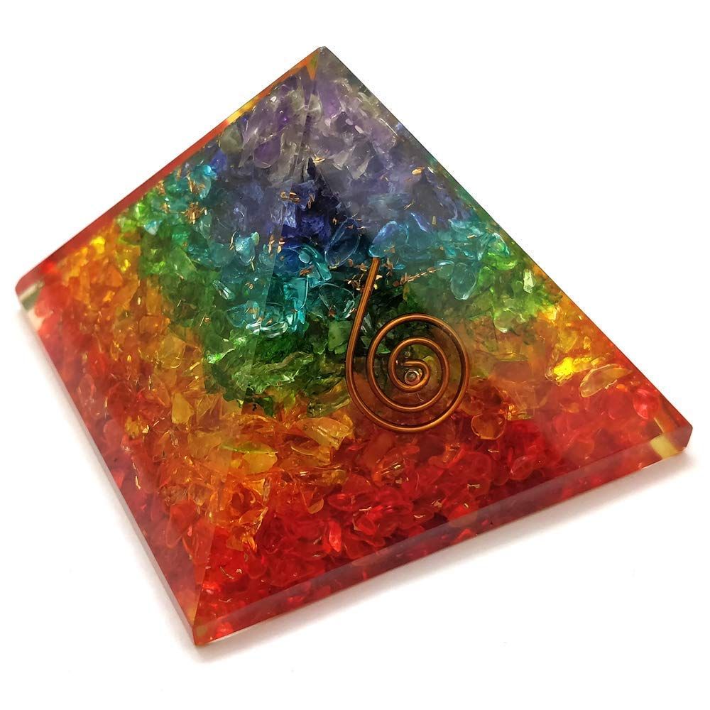 Fantasy Chakra Onyx Energy Orgone Pyramid For Healing Meditation, Orgonite Pyramids/Crystal Chakra, Vastu Pyramid